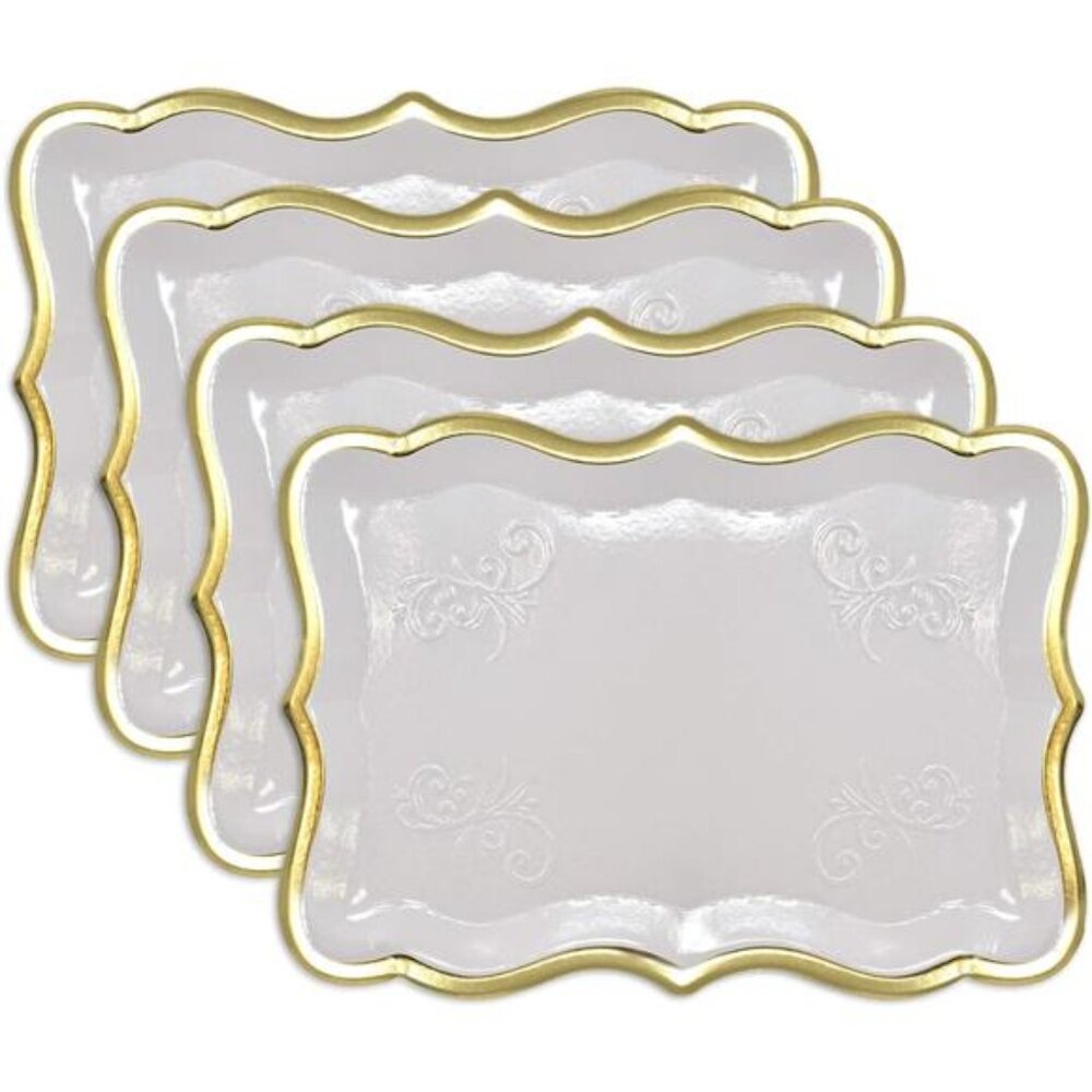 Gift Boutique 10 White Rectangle Trays